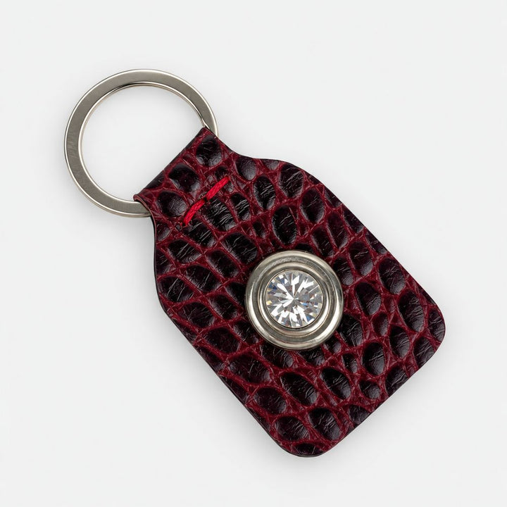 Key Chain Burgundy Crystal