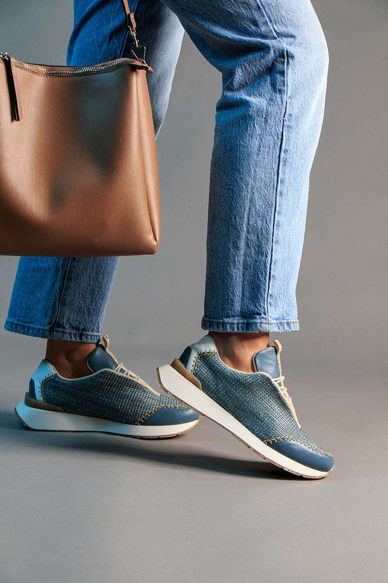 mySNEAKER RAFIA Petrol