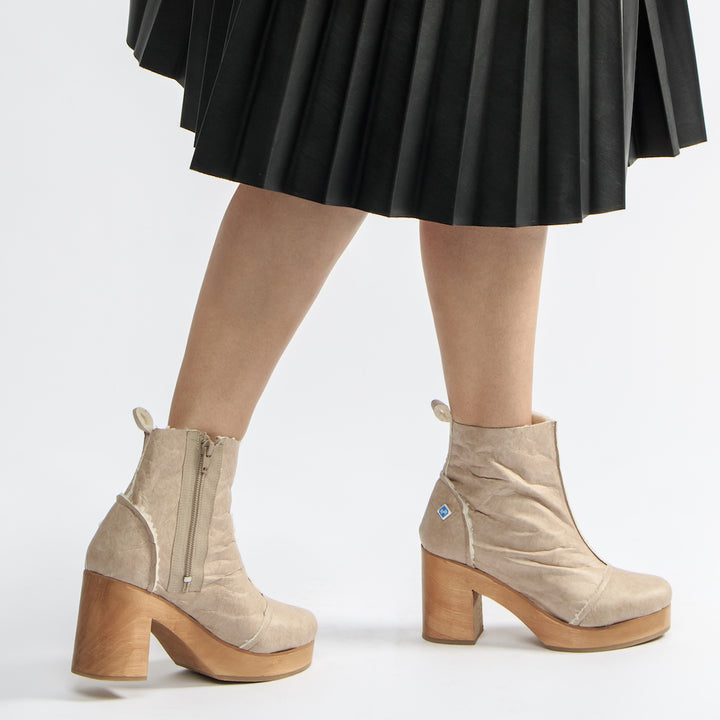 Botas de mulher vegan salto alto